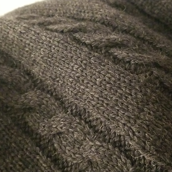 The Irish Store charcoal gray cable knit merino wool fit and flare dress 10 12 L - Picture 7 of 7